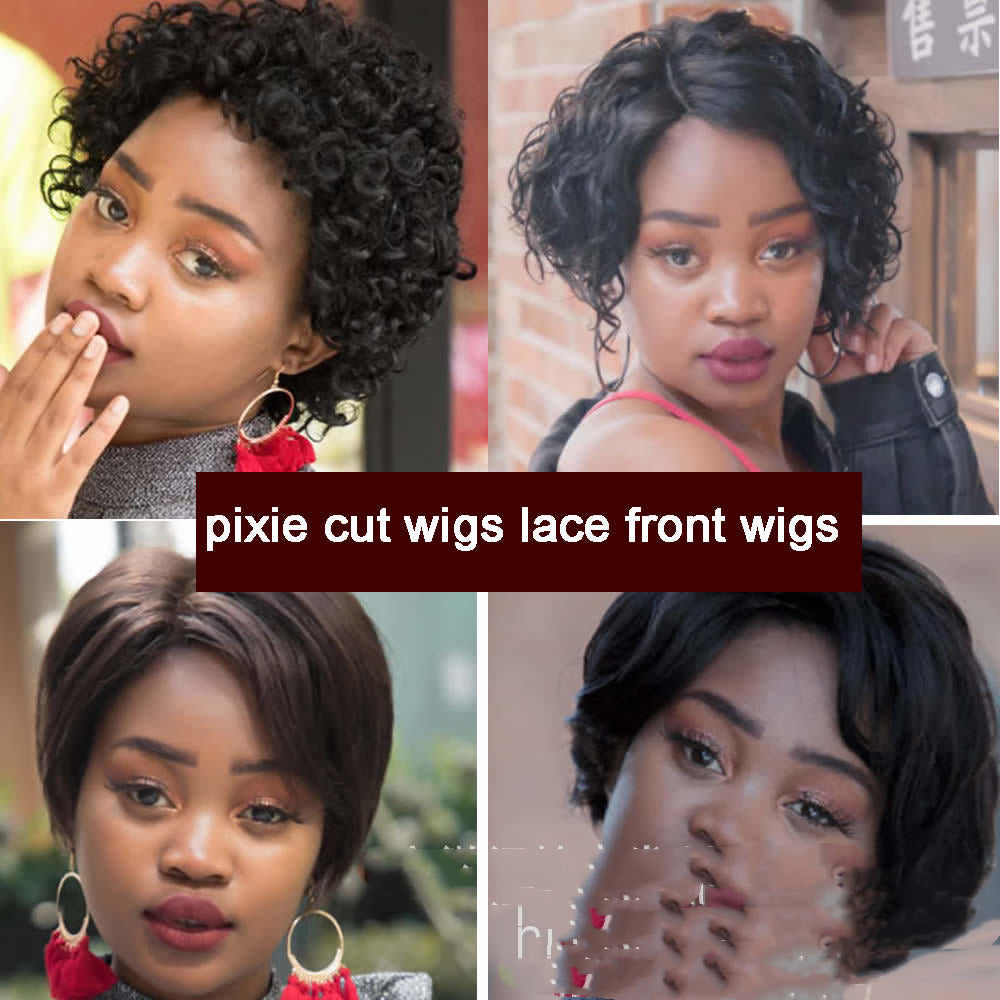 Pixie Cut Pruik met Lace Front