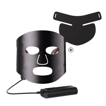Colorful LED Phototherapy Home Face Black Gold Mask